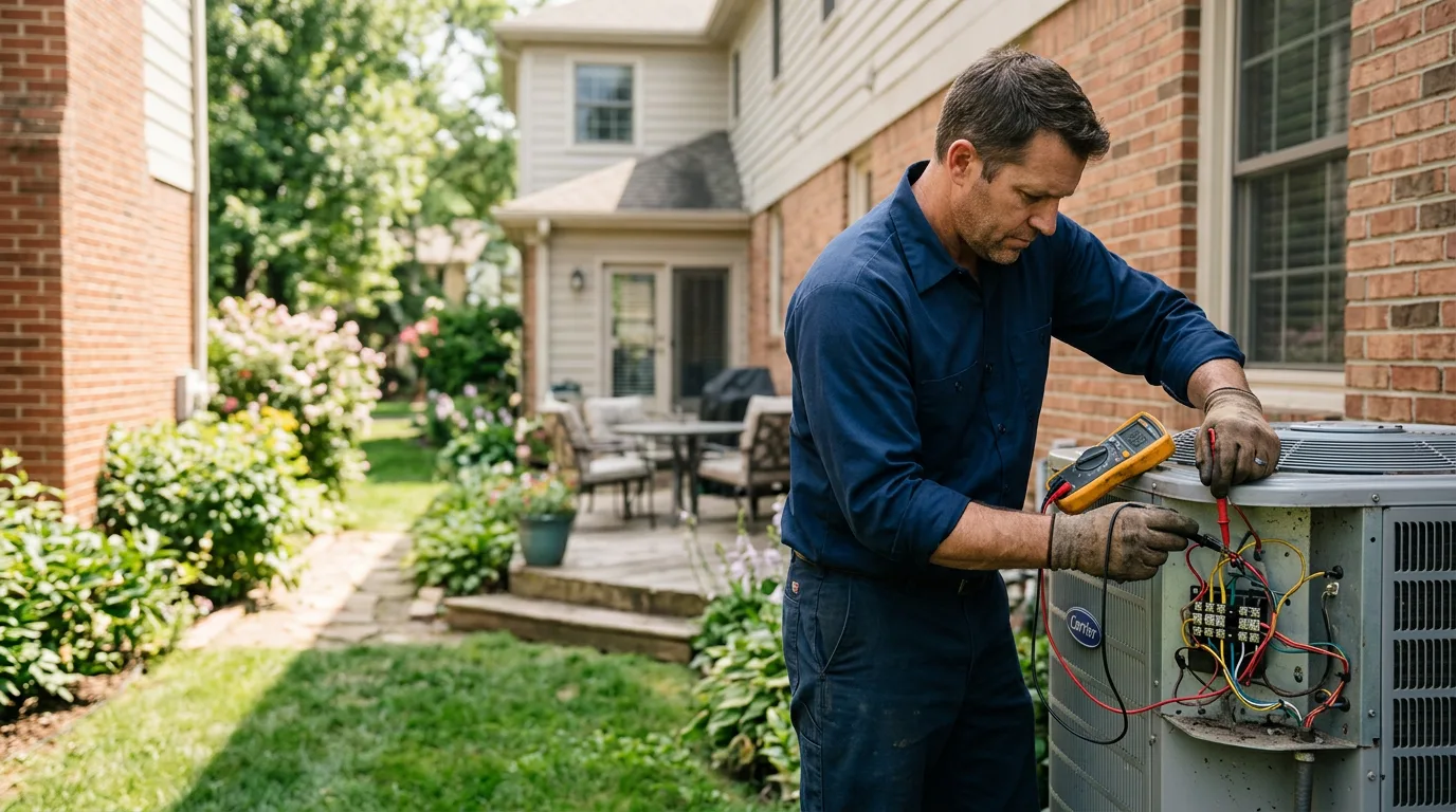 HVAC technician working near Colfax, IL